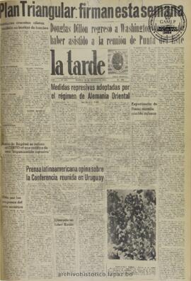 La Tarde, edición del 22 de agosto de 1961