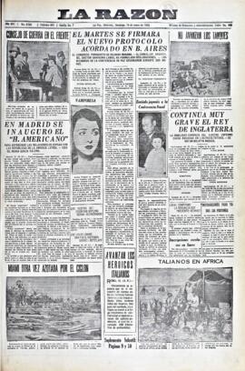 La Razón, edición del 19 de enero de 1936