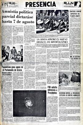 Presencia, edición del 30 de julio de 1965