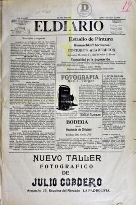 El Diario, edición del  1 de enero de  1906