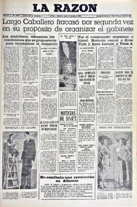 La Razón, edición del 17 de mayo de 1937