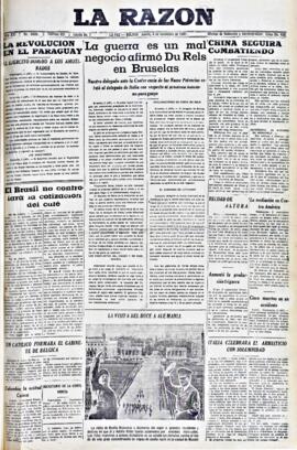 La Razón, edición del 4 de noviembre de 1937