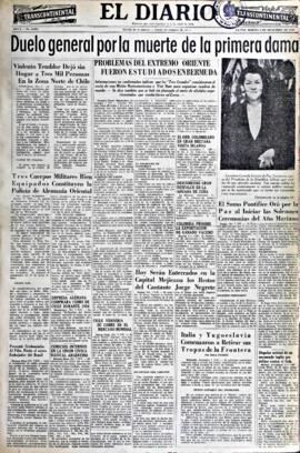 El Diario, edición del 8 de diciembre de 1953