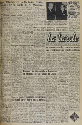 La Tarde, edición del 28 de mayo de 1960