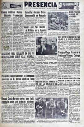 Presencia, edición del 9 de mayo de 1964