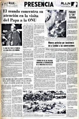 Presencia, edición del 3 de octubre de 1965