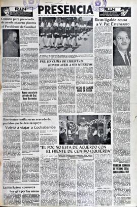 Presencia, edición del 20 de abril de 1965