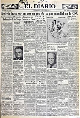 El Diario, edición del 30 de noviembre de 1951