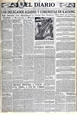 El Diario, edición del 8 de julio de 1951