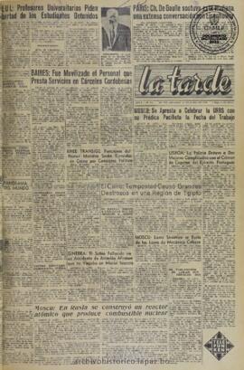 La Tarde, edición del 25 de abril de 1960
