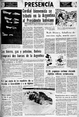 Presencia, edición del 16 de diciembre de 1966