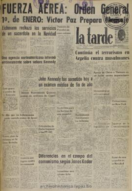 La Tarde, edición del 26 de diciembre de 1961
