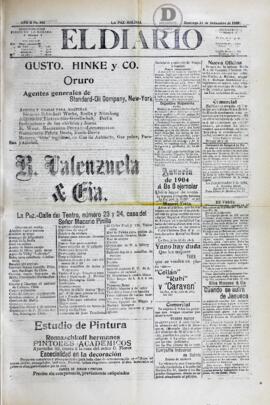 El Diario, edición del 24 de septiembre de 1905
