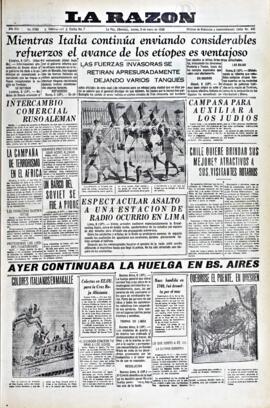 La Razón, edición del 9 de enero de 1936