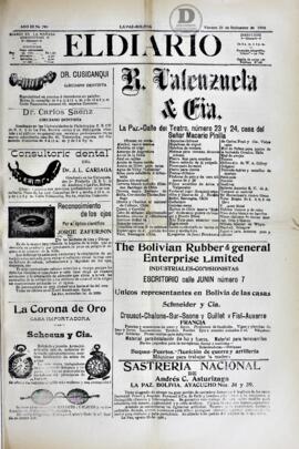 El Diario, edición del 21 de septiembre de 1906