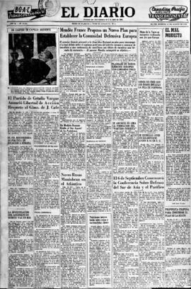 El Diario, edición del 29 de agosto de 1954