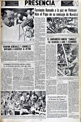 Presencia, edición del 24 de diciembre de 1965
