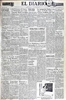 El Diario, edición del 10 de septiembre de 1953