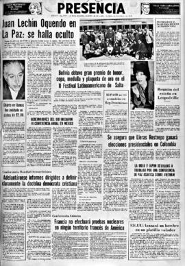 Presencia, edición del 26 de abril de 1966