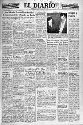 El Diario, edición del 15 de enero de 1954
