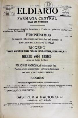 El Diario, edición del 23 de marzo de 1906