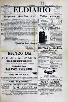 El Diario, edición del 20 de octubre de 1905
