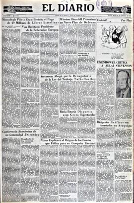 El Diario, edición del 23 de septiembre de 1952