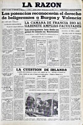 La Razón, edición del 30 de junio de 1937