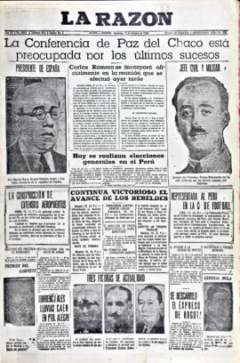 La Razón, edición del 11 de octubre de 1936