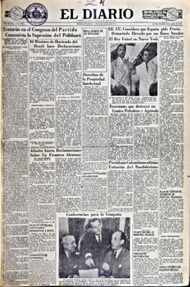 El Diario, edición del 24 de agosto de 1952