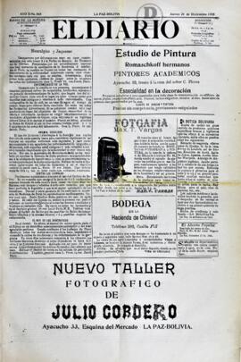 El Diario, edición del 21 de diciembre de 1905