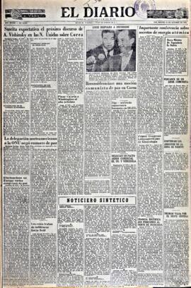 El Diario, edición del 28 de octubre de 1952