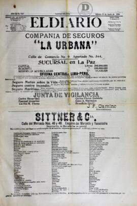 El Diario, edición del 23 de junio de 1906