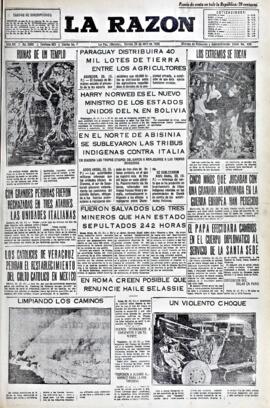 La Razón, edición del 24 de abril de 1936