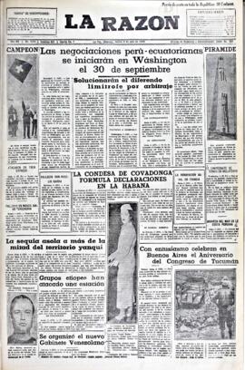 La Razón, edición del 9 de julio de 1936