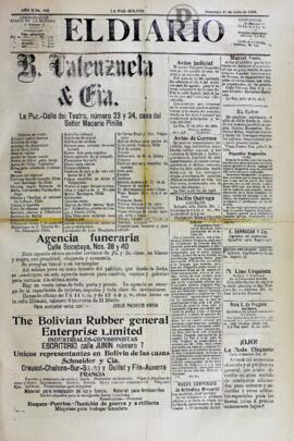 El Diario, edición del 30 de julio de 1905