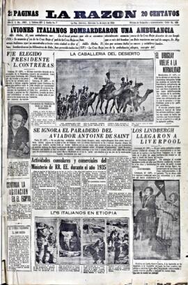 La Razón, edición del 1 de enero de 1936