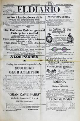 El Diario, edición del 20 de diciembre de 1905