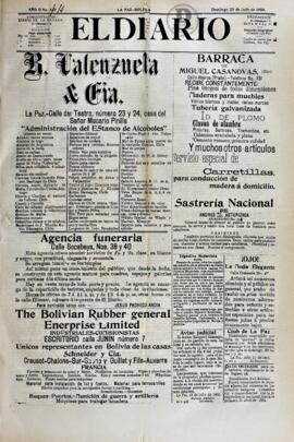 El Diario, edición del 23 de julio de 1905