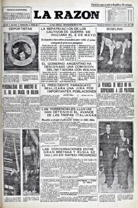 La Razón, edición del 29 de abril de 1936