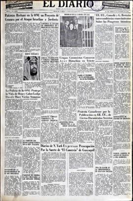 El Diario, edición del 21 de noviembre de 1953