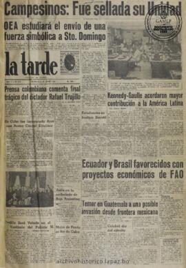 La Tarde, edición del 2 de junio de 1961