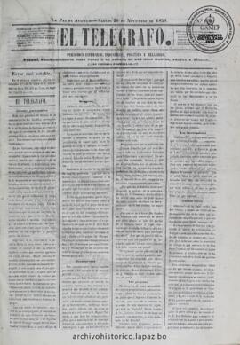 El Telegrafo, edición del 26 de noviembre de 1859