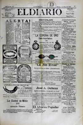 El Diario, edición del 1 de mayo de 1906