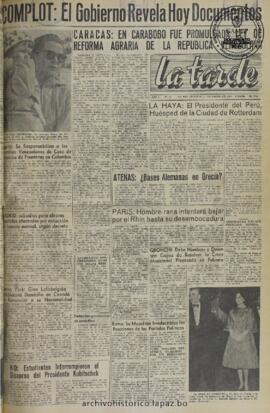 La Tarde, edición del 8 de marzo de 1960