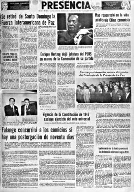 Presencia, edición del 11 de mayo de 1966