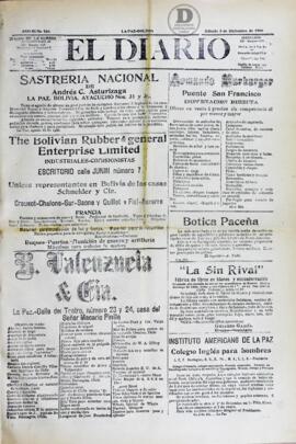 El Diario, edición del 8 de diciembre de 1906