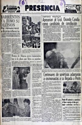 Presencia, edición del 22 de marzo de 1965