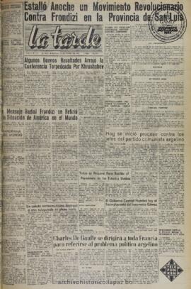 La Tarde, edición del 13 de junio de 1960