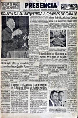 Presencia, edición del 28 de septiembre de 1964
